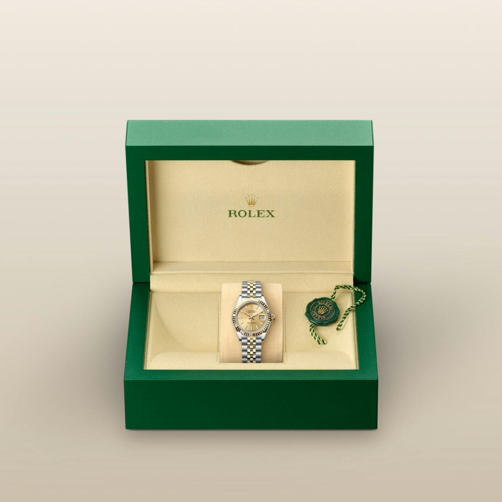 Rolex Lady-Datejust Oyster, 28 mm, Oystersteel and yellow gold