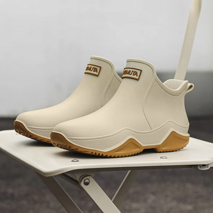 Fashionable Short-Cut Unisex Rain Boots – Waterproof, Anti-Slip, All-Season PVC Fishing & Work Boots