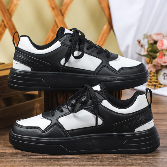 WildStride Leopard Print Platform Casual Skate Sneakers