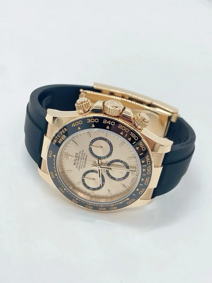 D Rolex Cosmograph Daytona Yellow Gold Champagne Dial with Oysterflex Bracelet