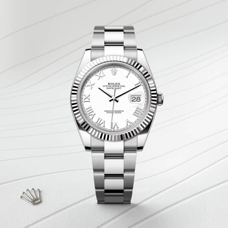 Rolex Datejust 41 Oyster, 41 mm, Oystersteel and white gold