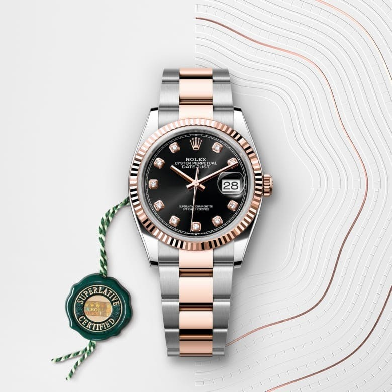 Rolex Datejust 36 Oyster, 36 mm, Oystersteel and Everose gold