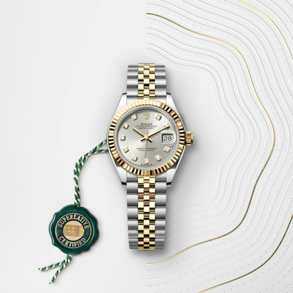 Rolex Lady-Datejust Oyster, 28 mm, Oystersteel and yellow gold