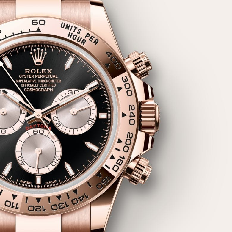 A- Rolex Cosmograph Daytona Oyster, 40 mm, Everose gold