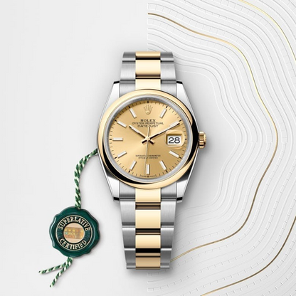Rolex Datejust 36 Oyster, 36 mm, Oystersteel and yellow gold