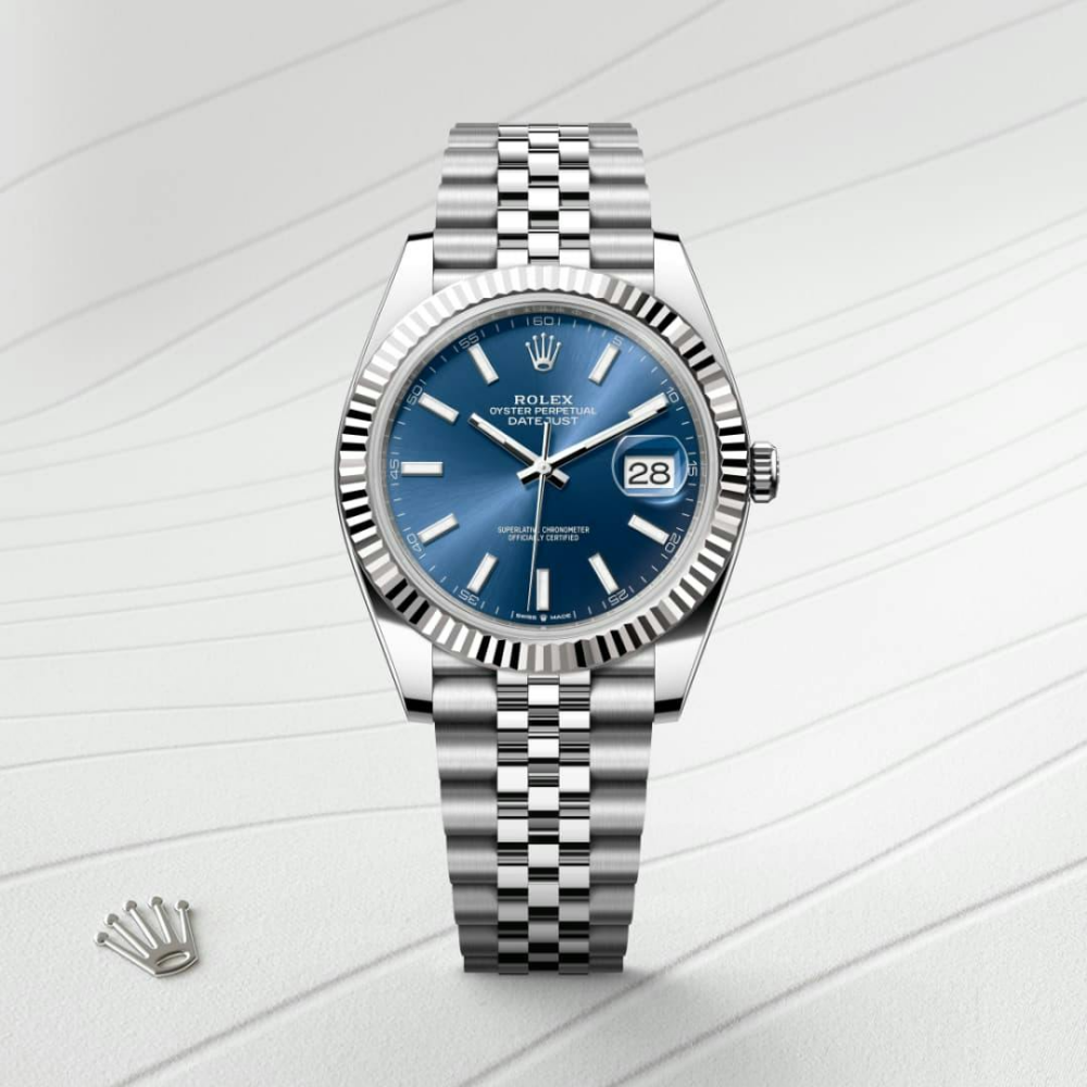 Rolex Datejust 41 Oyster, 41 mm, Oystersteel and white gold