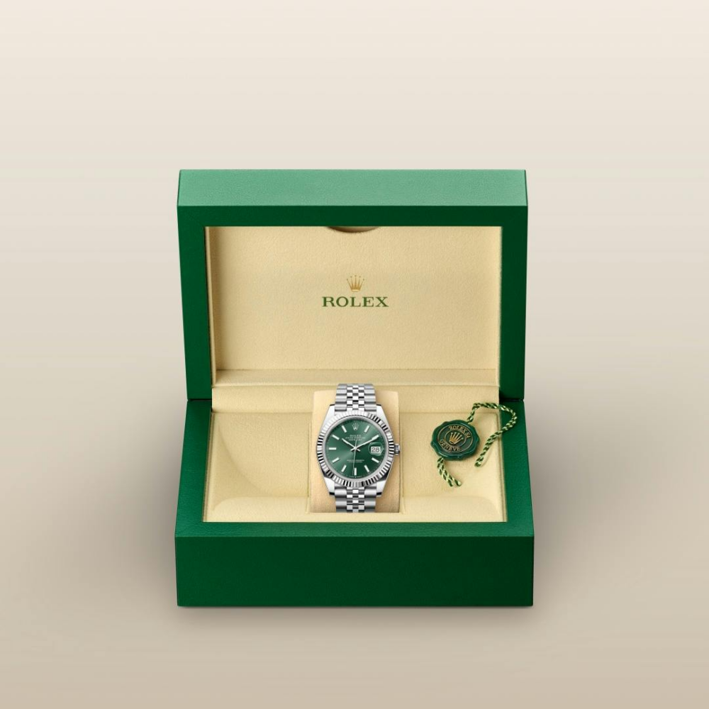 Rolex Datejust 41 Oyster, 41 mm, Oystersteel and white gold