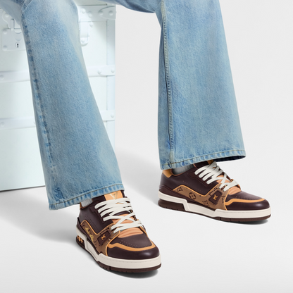 Louis Vuitton LV Trainer Brown Monogram Leather Sneaker