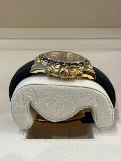 D Rolex Cosmograph Daytona Yellow Gold Champagne Dial with Oysterflex Bracelet